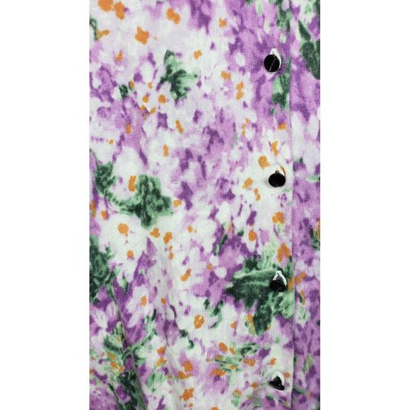J. Crew Purple Floral Tissue Light Cardigan XS - Picture 2 of 7
